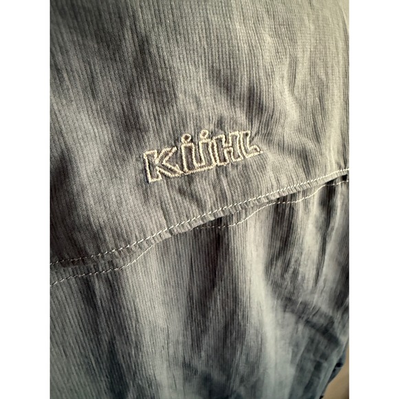 Kuhl Mens Long Sleeve Shirt Nylon Button Up Travel Outdoor Blue Large - Picture 3 of 7